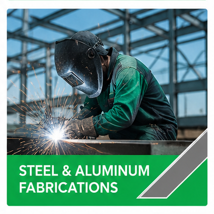 Steel and aluminum fabrication with professional welding work